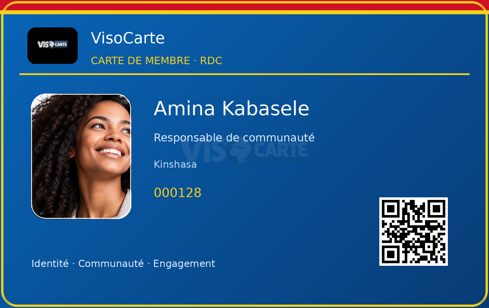 Carte Membre RDC — recto